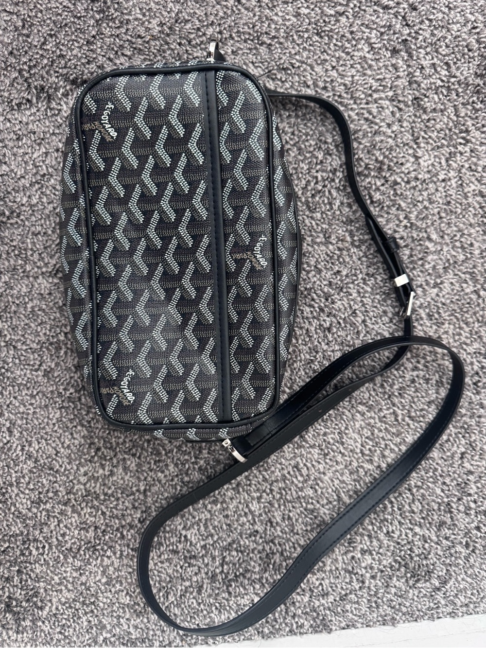 Black Goyard camera bag